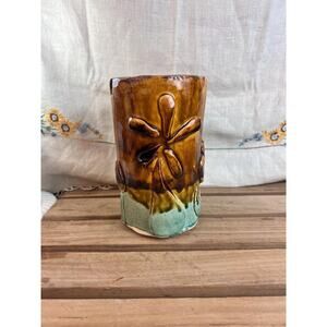 Unique Handmade Studio Artist Hand Thrown Pottery Vase/Container~Stoneware Clay